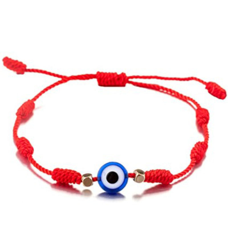 Wholesale Devil's Eye Red and Black Rope Hand Braided Bracelet